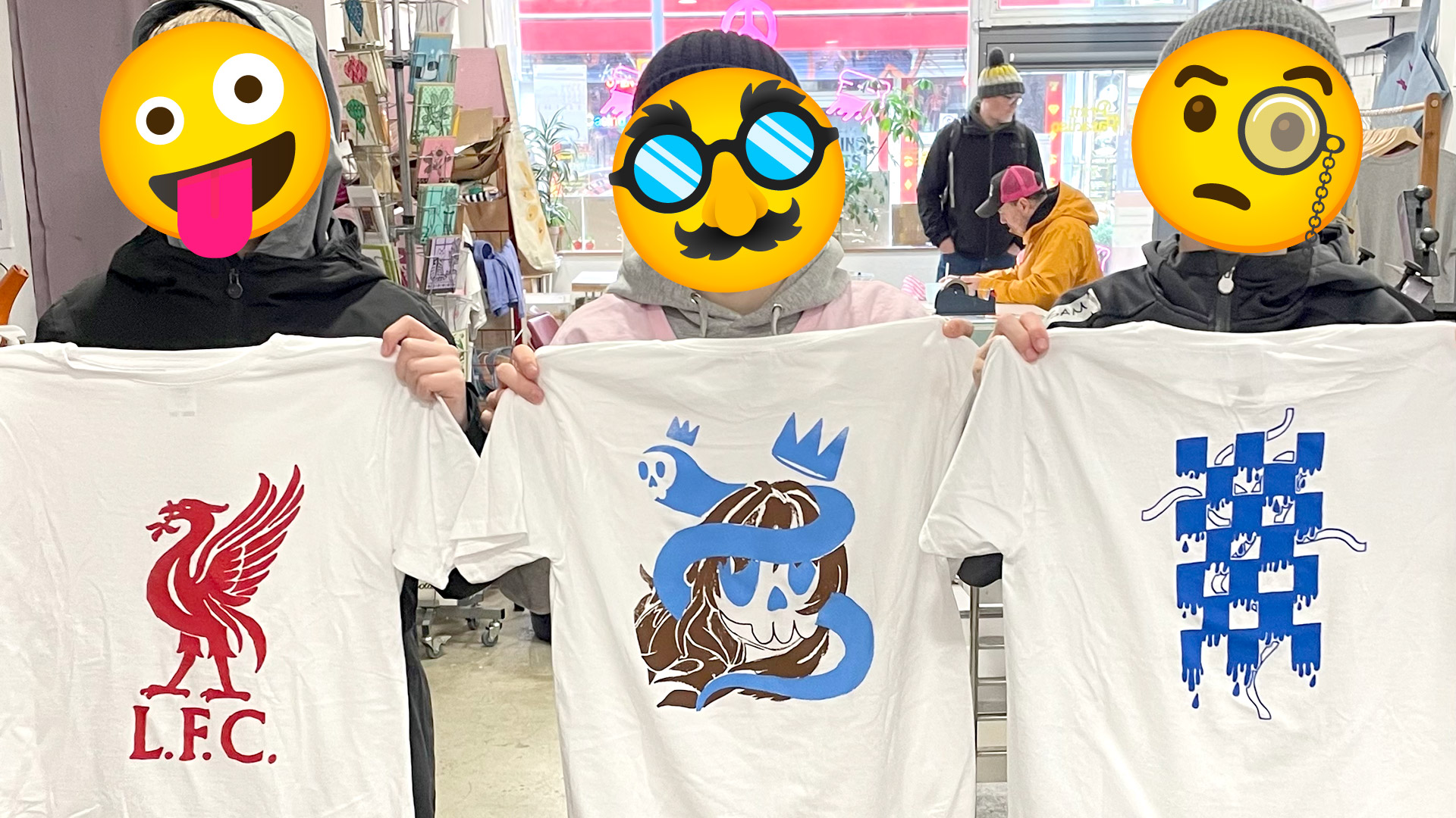 T-shirts made by class attendees