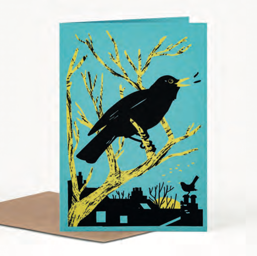 Card: Blackbird, by Pirrip Press