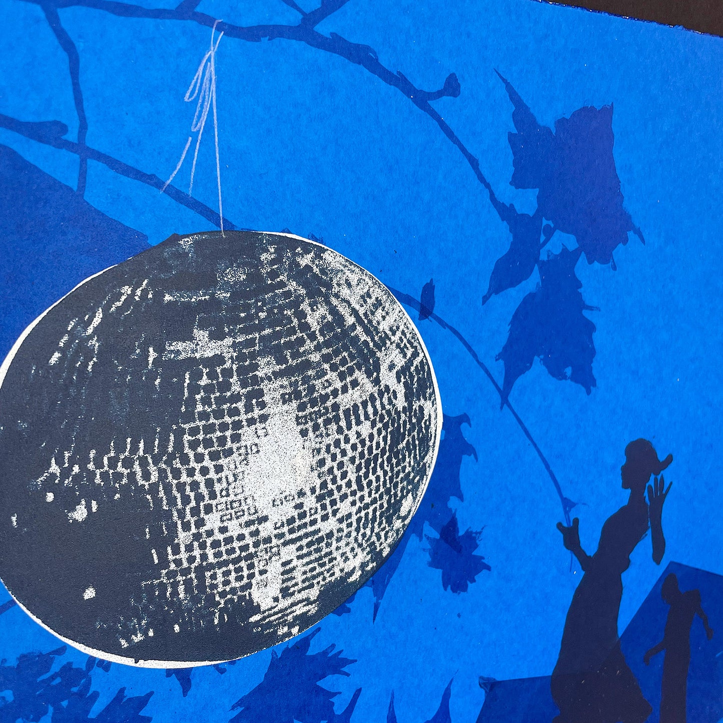 Print: Tiny Glitterball Moon — by Anna Marrow