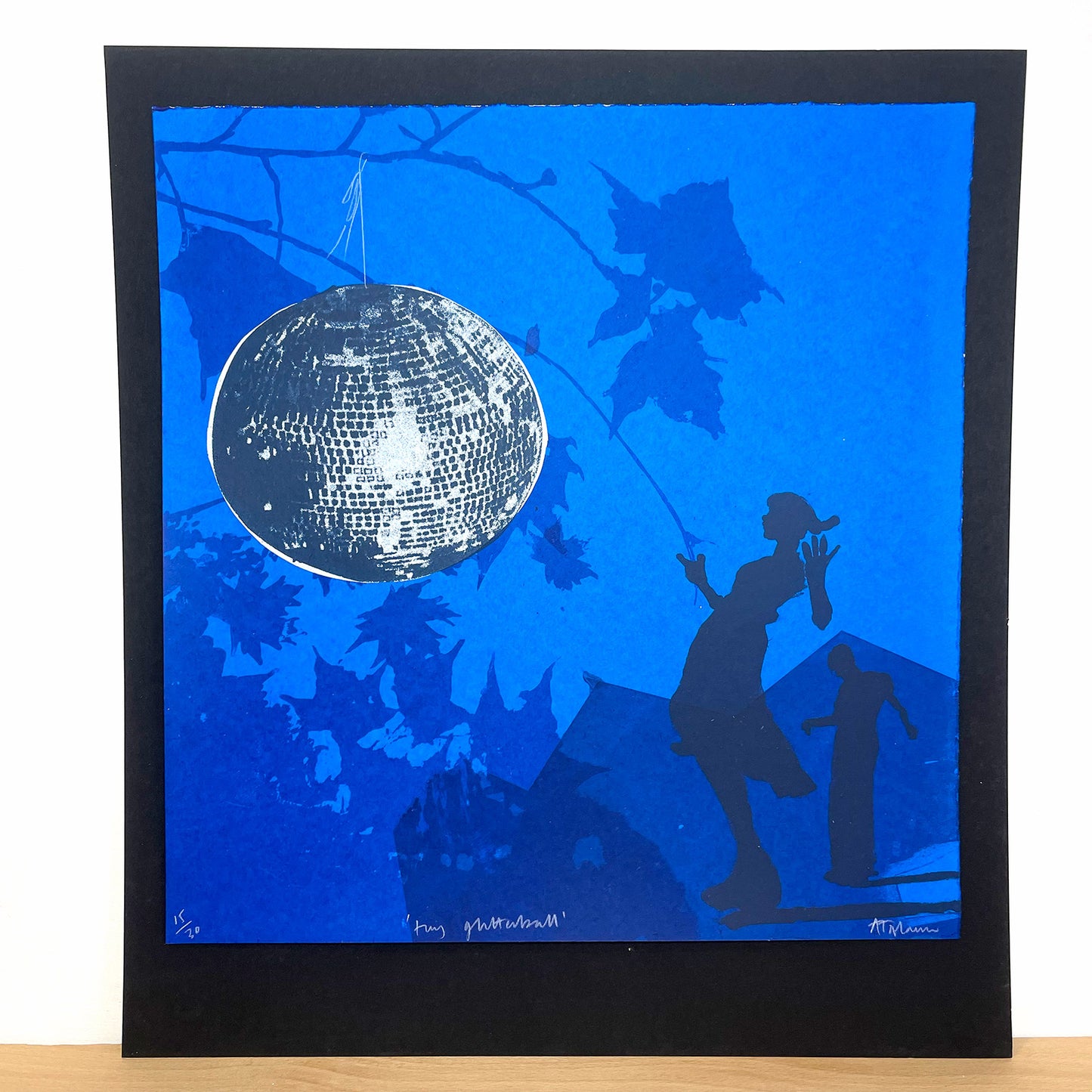 Print: Tiny Glitterball Moon — by Anna Marrow