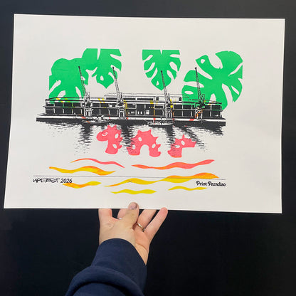 Introduction to screen printing, print your own Bristol poster