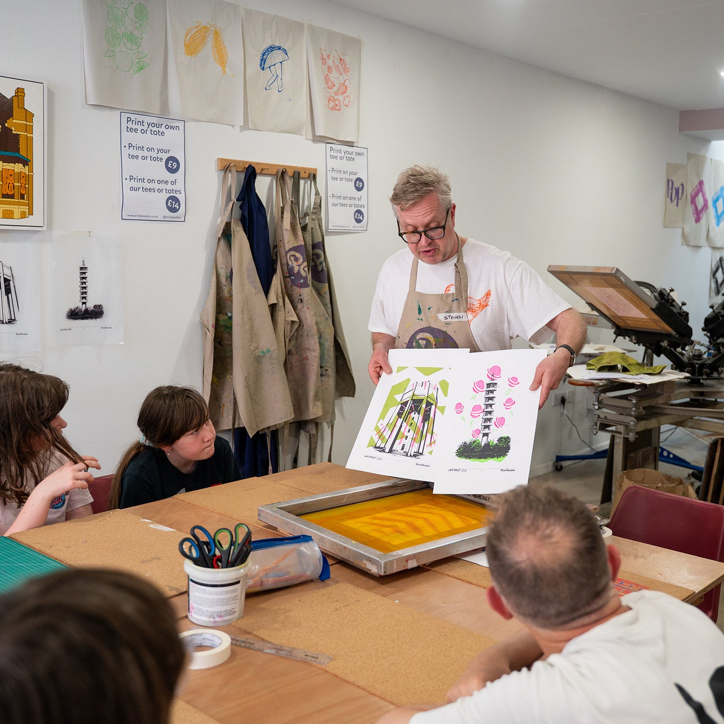 Introduction to screen printing, print your own Bristol poster