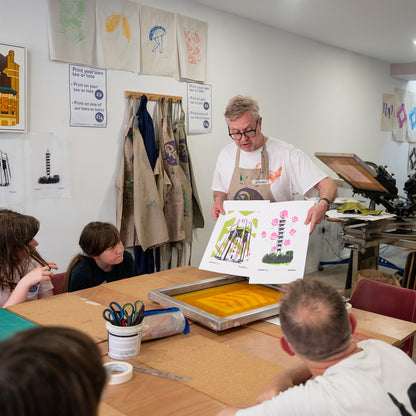 Introduction to screen printing, print your own Bristol poster