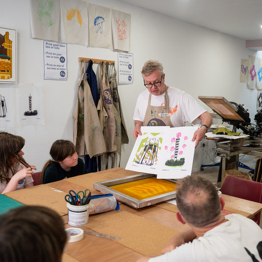 Introduction to screen printing, print your own Bristol poster