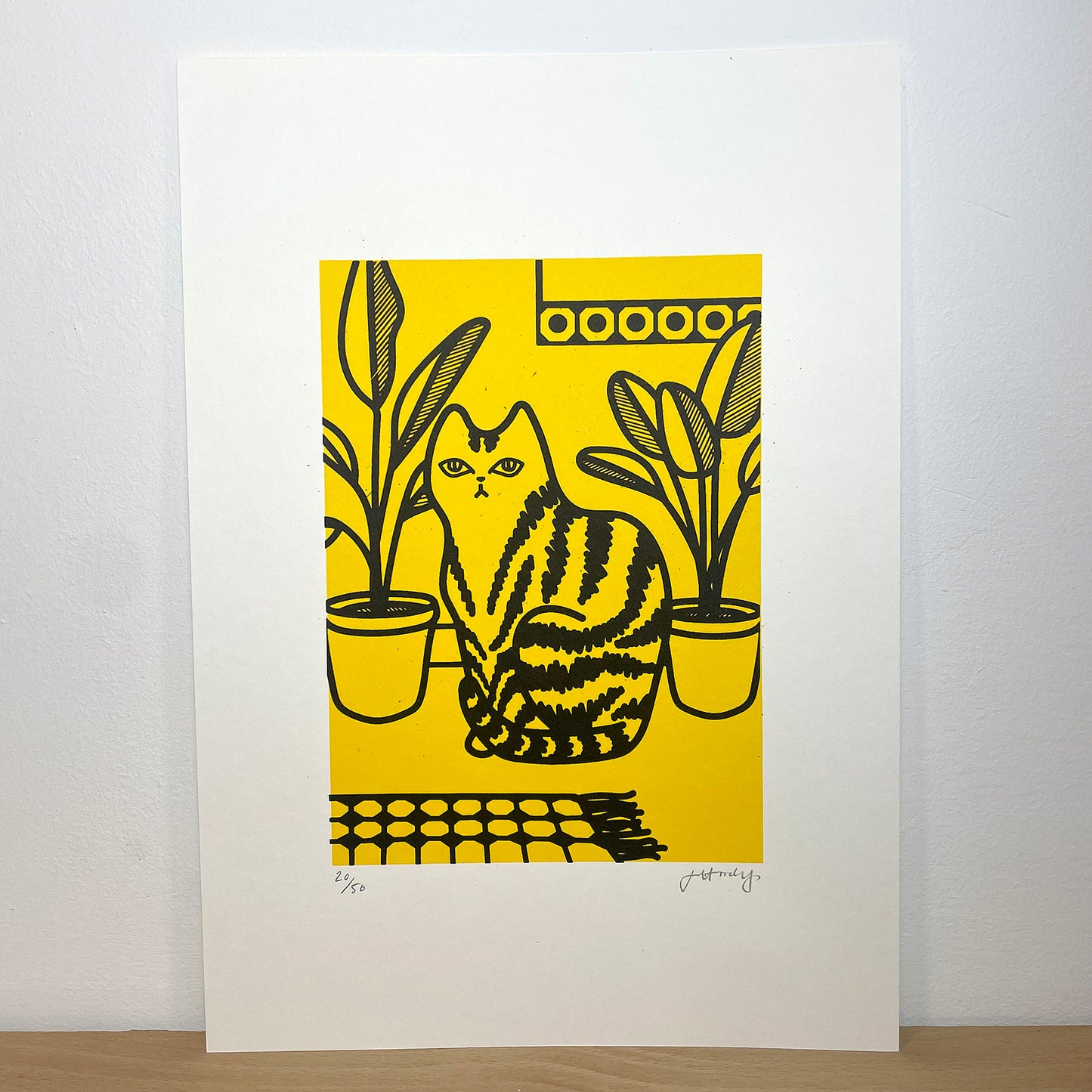 Print: Yellow Cat — by Jade Harding