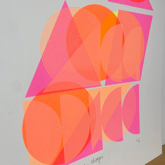 Print: Neon Shapes (3x3) — by Lea Lloyd