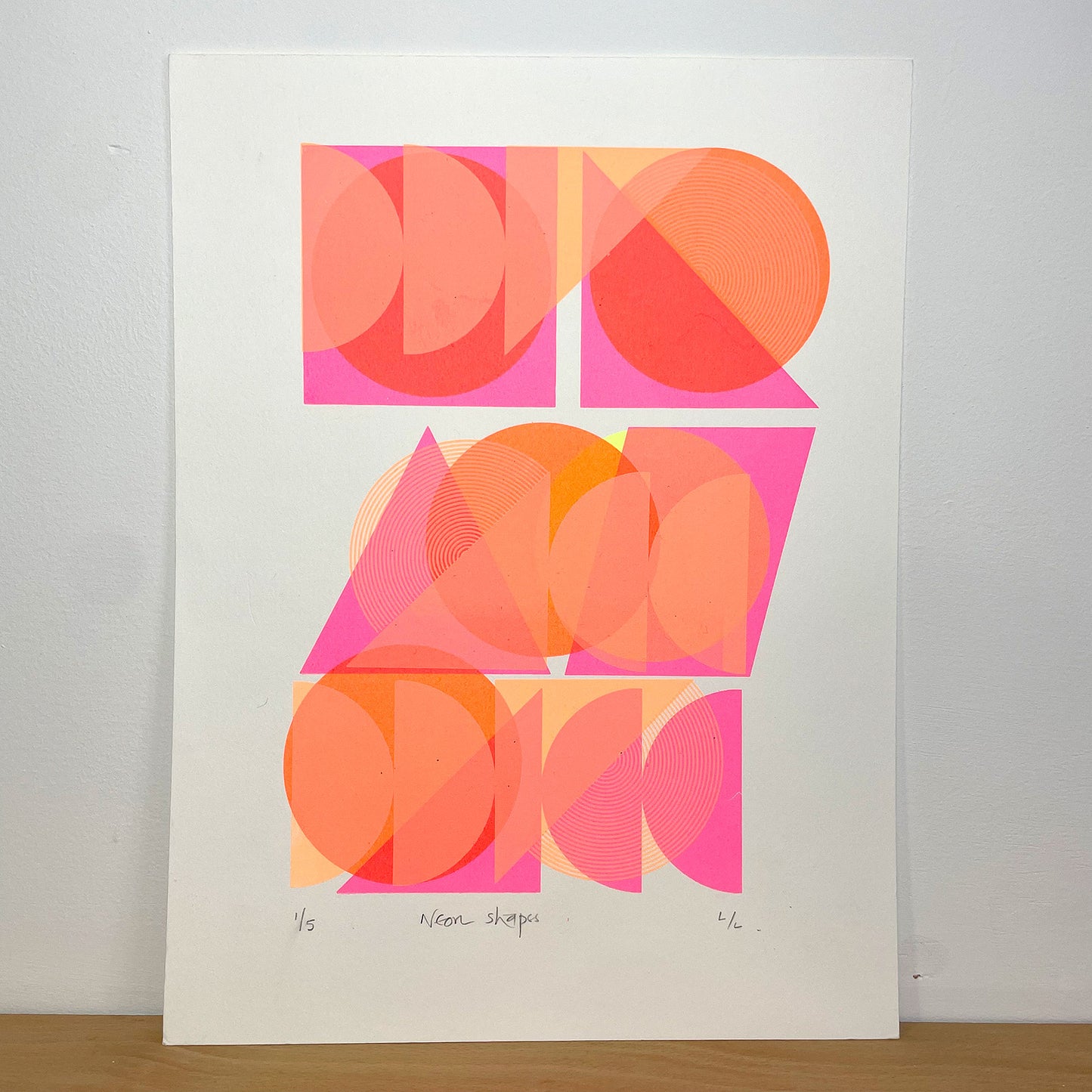 Print: Neon Shapes (3x3) — by Lea Lloyd
