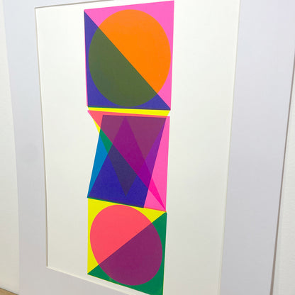Print: Neon Shapes (Column) — by Lea Lloyd