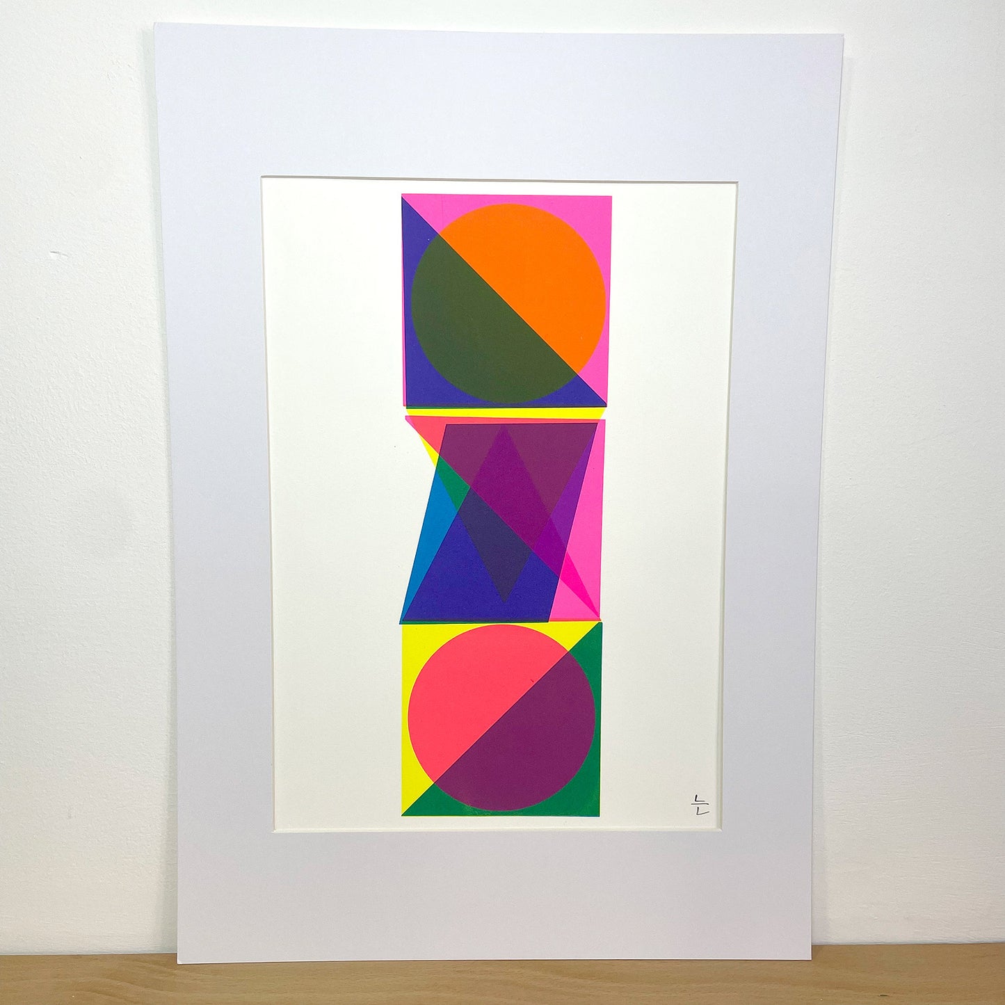 Print: Neon Shapes (Column) — by Lea Lloyd