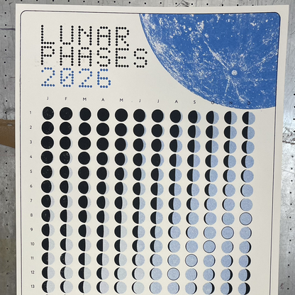 Print: 'Moon calendar 2026' — by Studio Lazy