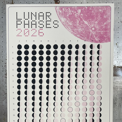 Print: 'Moon calendar 2026' — by Studio Lazy