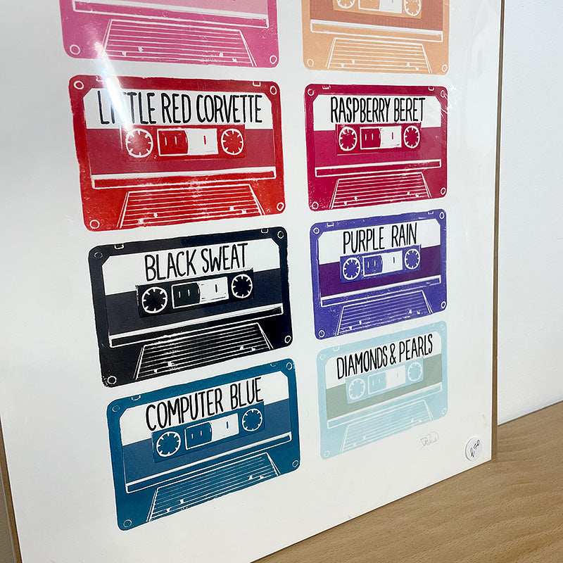 Print: Prince tapes — by Dave Hall