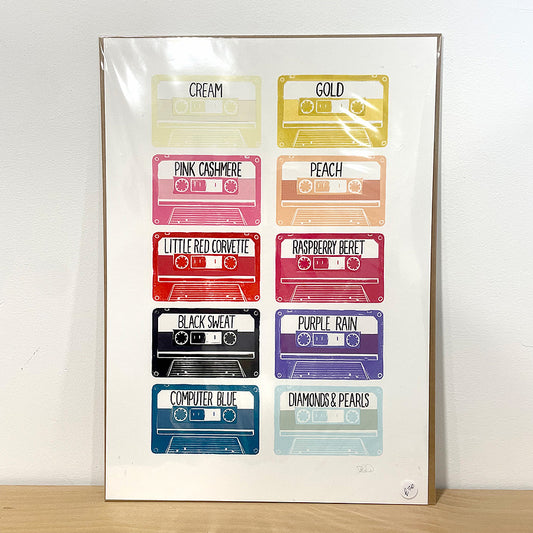 Print: Prince tapes — by Dave Hall