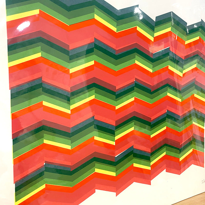 Print: Zig-zag, red — by Dave Hall