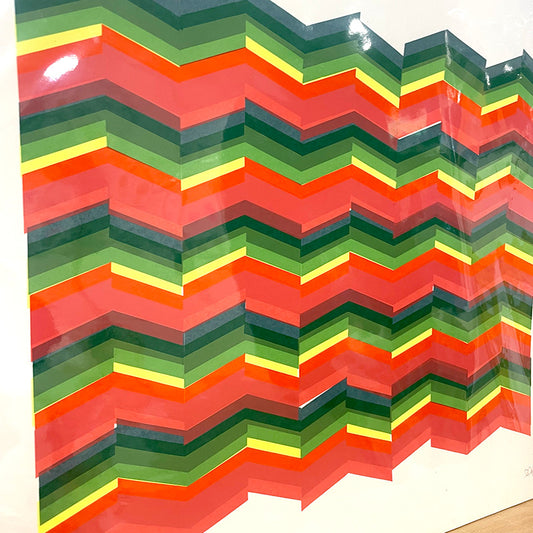 Print: Zig-zag, red — by Dave Hall