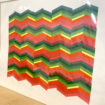 Print: Zig-zag, red — by Dave Hall