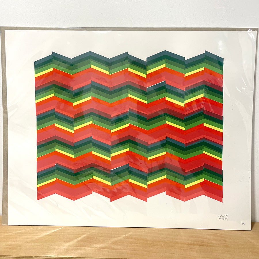 Print: Zig-zag, red — by Dave Hall