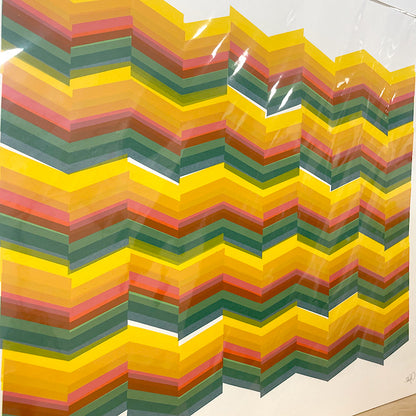 Print: Zig-zag, yellow — by Dave Hall