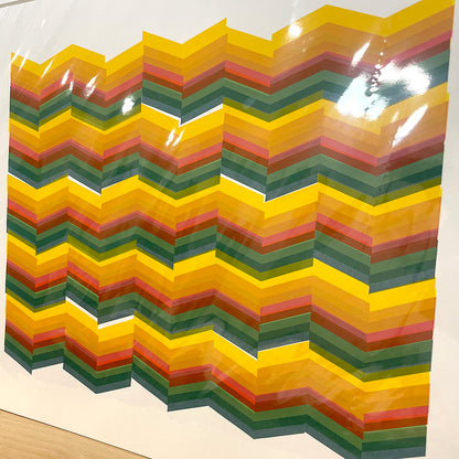 Print: Zig-zag, yellow — by Dave Hall