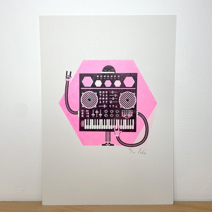 Print: Pink Robot — by Peski Studio
