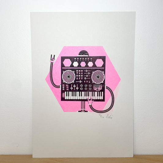 Print: Pink Robot — by Peski Studio