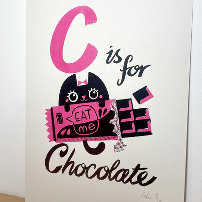 Print: C for Chocolate — by Peski Studio