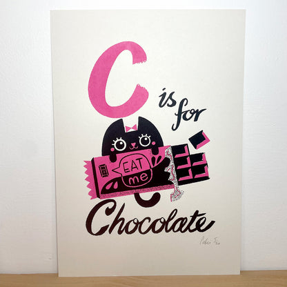 Print: C for Chocolate — by Peski Studio
