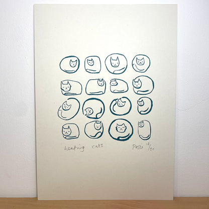 Print: Heating Cats — by Peski Studio