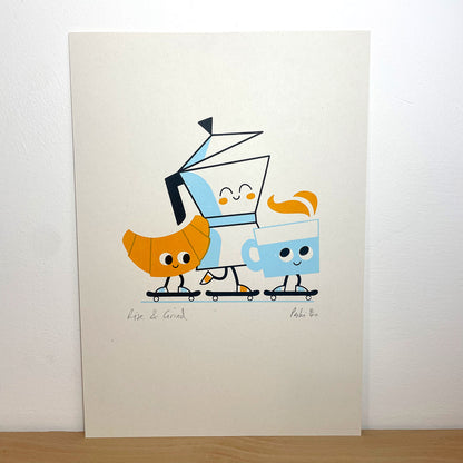 Print: Rise & Grind — by Peski Studio
